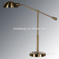 Antique brass table lamp with extended arm mediun base socket for modern house/inn furniture decor